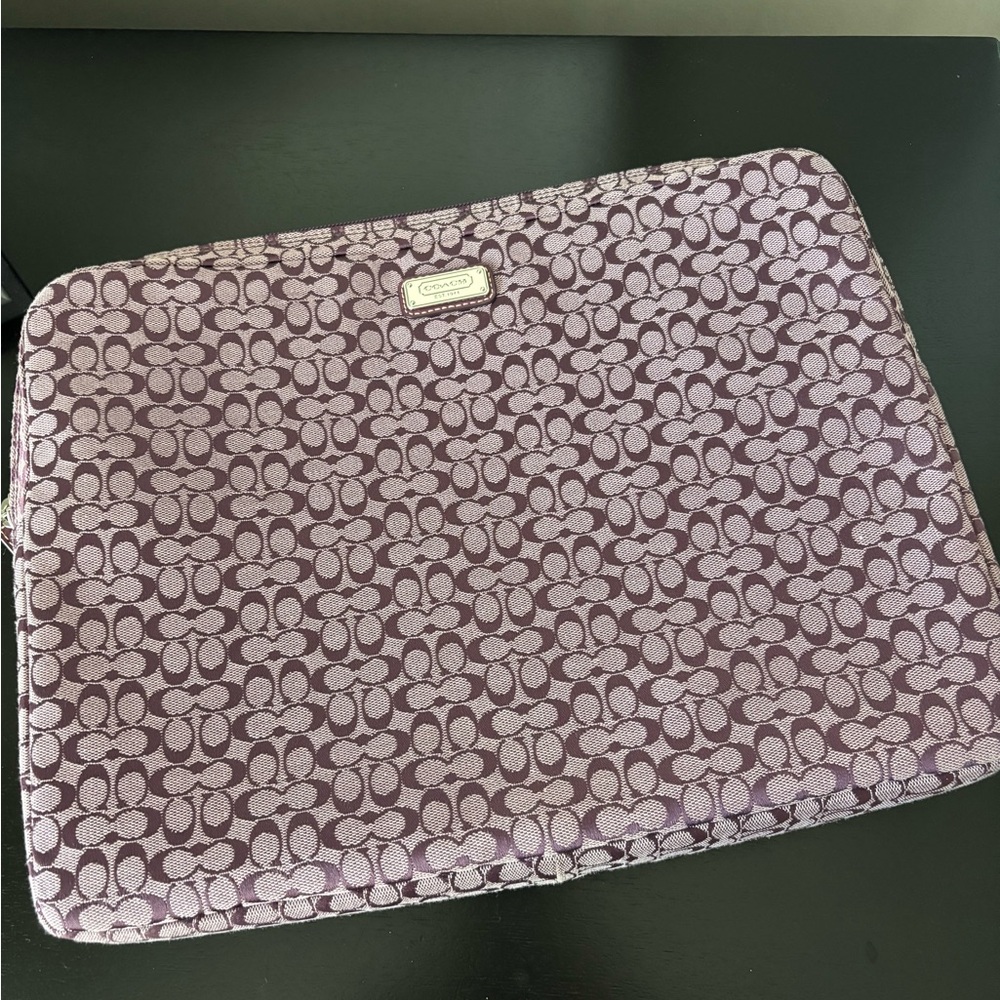 Coach Laptop Case- purple. Great condition!